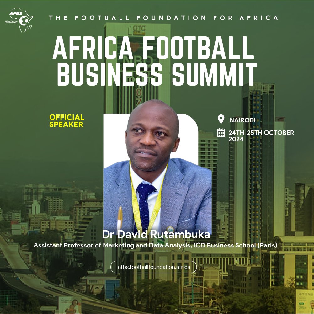 TheFFAfrica's tweet photo. We welcome Prof Luiz Durao 🇧🇷 from @Insper and Dr David Rutambuka 🇷🇼 from ICD Business School (Paris) as speakers at the Africa Football Business Summit 2024. 🌍⚽️

#AFBSummit #AFBS2024 #TransformingOurGame

Register. https://t.co/REWFkfDs4h https://t.co/mAxWouMjvY