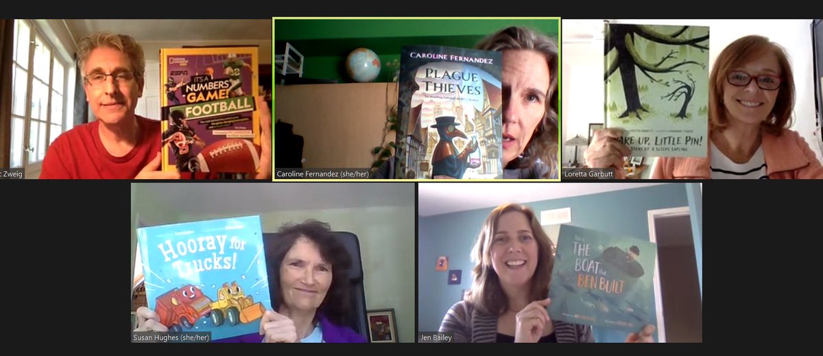 Small but mighty <a href="/authorsbooking/">AuthorsBooking</a> member zoom today.

Eric Zweig
<a href="/parentclub/">Caroline Fernandez ☀️</a>
<a href="/lorettagarbutt/">Loretta Garbutt</a>
<a href="/childbkauthor/">Susan Hughes</a>
@JLynn_Bailey

#kidlit #authorsbooking #authorvisits