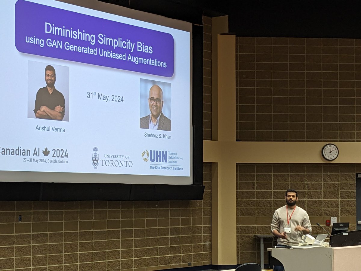 Shehroz_SKhan's tweet photo. Had a great time attending the @CanadianAi Conference, @uofg (Guelph). Two papers were presented from our team, Anshul Verma and M. Tahir (@umanitoba). Great talks throughout the conference and learning about new advances in the field. https://t.co/70PMW8bqnV
