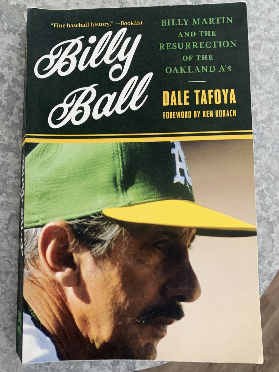 5th book of the month was an awesome trip down memory lane reading “Billy Ball” by @DaleTafoya!  Great writing and it brought back a lot of memories.  @LyonsPress @Athletics