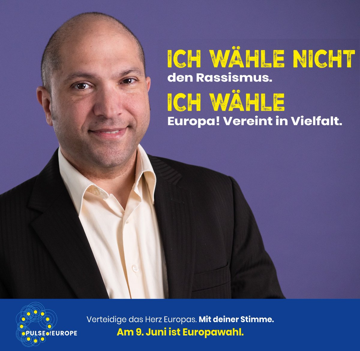 TGiannikopoulos's tweet image. Ich wähle nicht den Rassismus.

Ich wähle Europa! Vereint in Vielfalt.

#rassismus 
#Vielfalt 
#pulseofeurope 
#VoltDeutschland