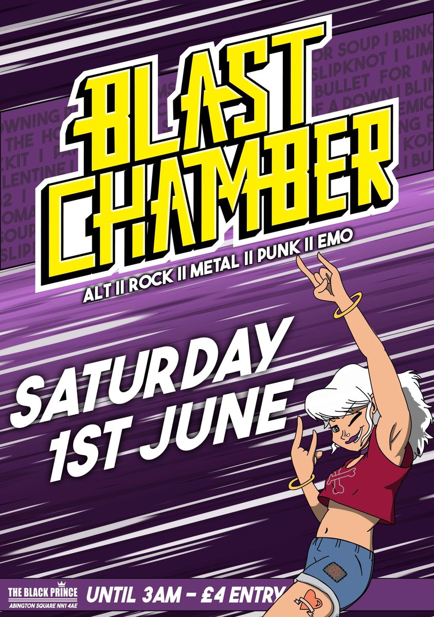 Blast Chamber Saturday! From 11pm