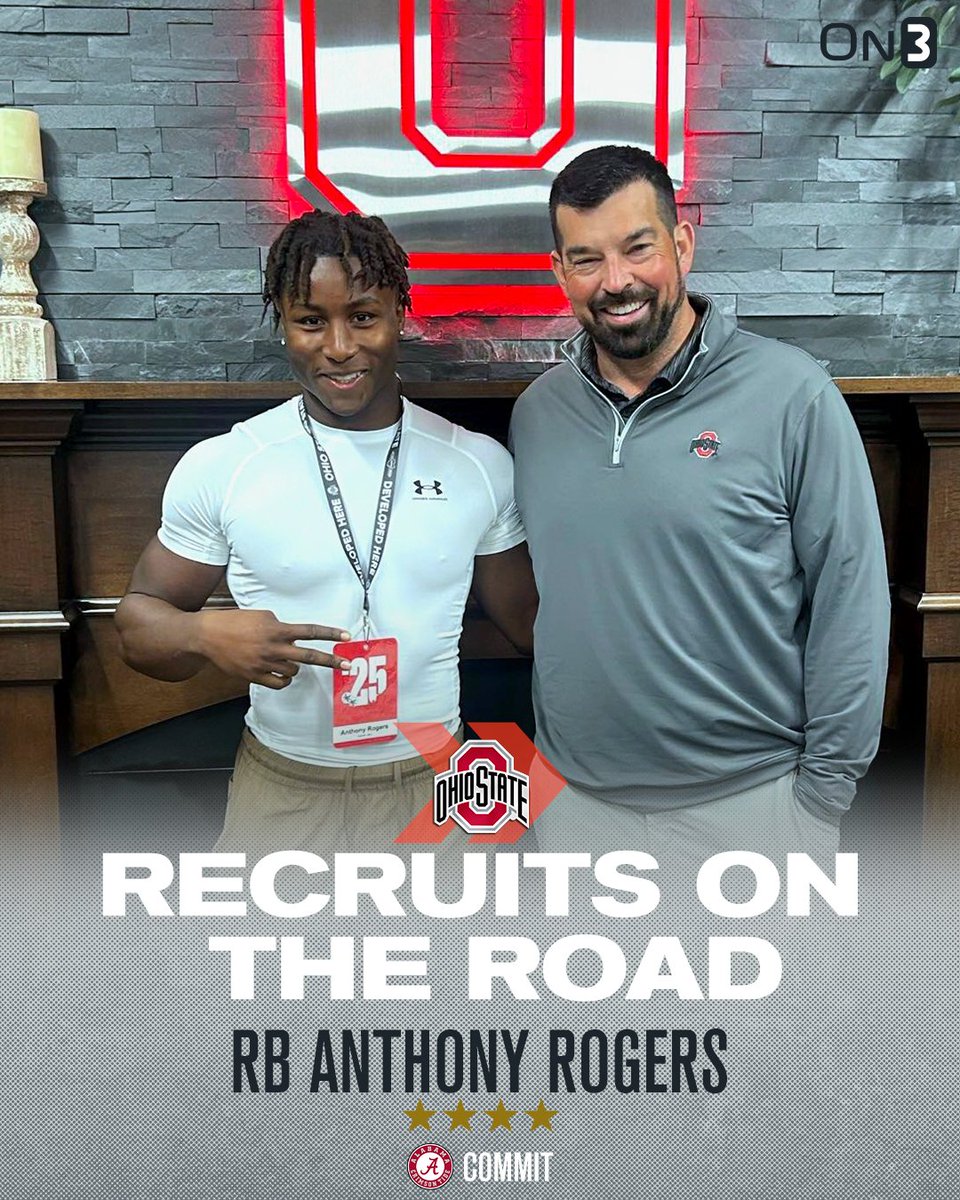 Alabama 4-star RB commit Anthony Rogers logged a multi-day visit to Ohio State this week🌰 He breaks it down with @ChadSimmons_, including whether he plans to return for an OV: on3.com/college/ohio-s…