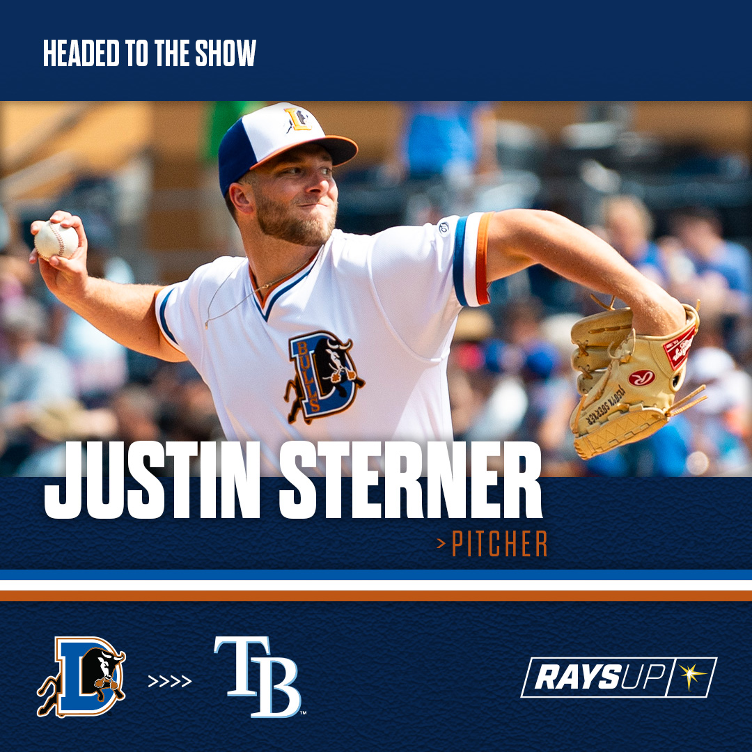 Justin Sterner's going to The Show, y'all!

His contract has been selected by <a href="/RaysBaseball/">Tampa Bay Rays</a> &amp; he would make his MLB debut when he first appears in a game.

Congratulations, Justin! And best of luck with the Rays!