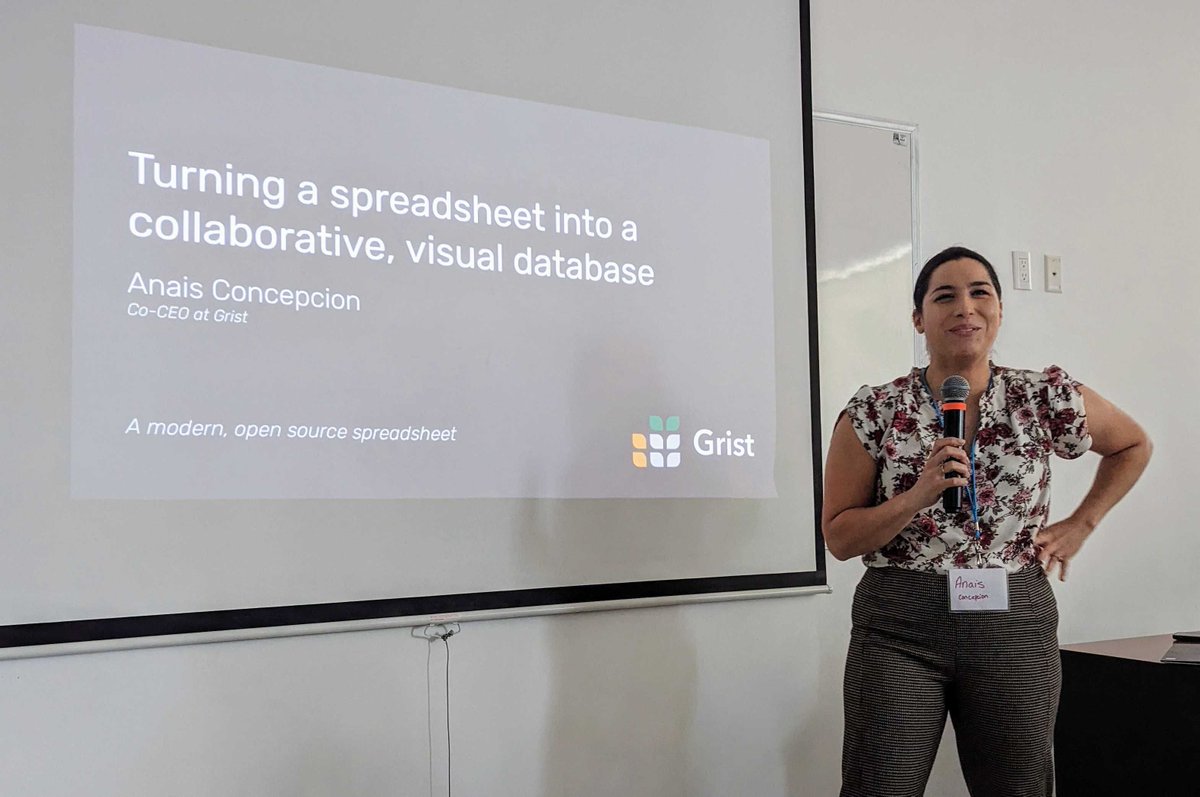 That's a wrap for Grist at #csvconf in Puebla. Thanks to everyone who came out for @anaisconce' talk! 🦙