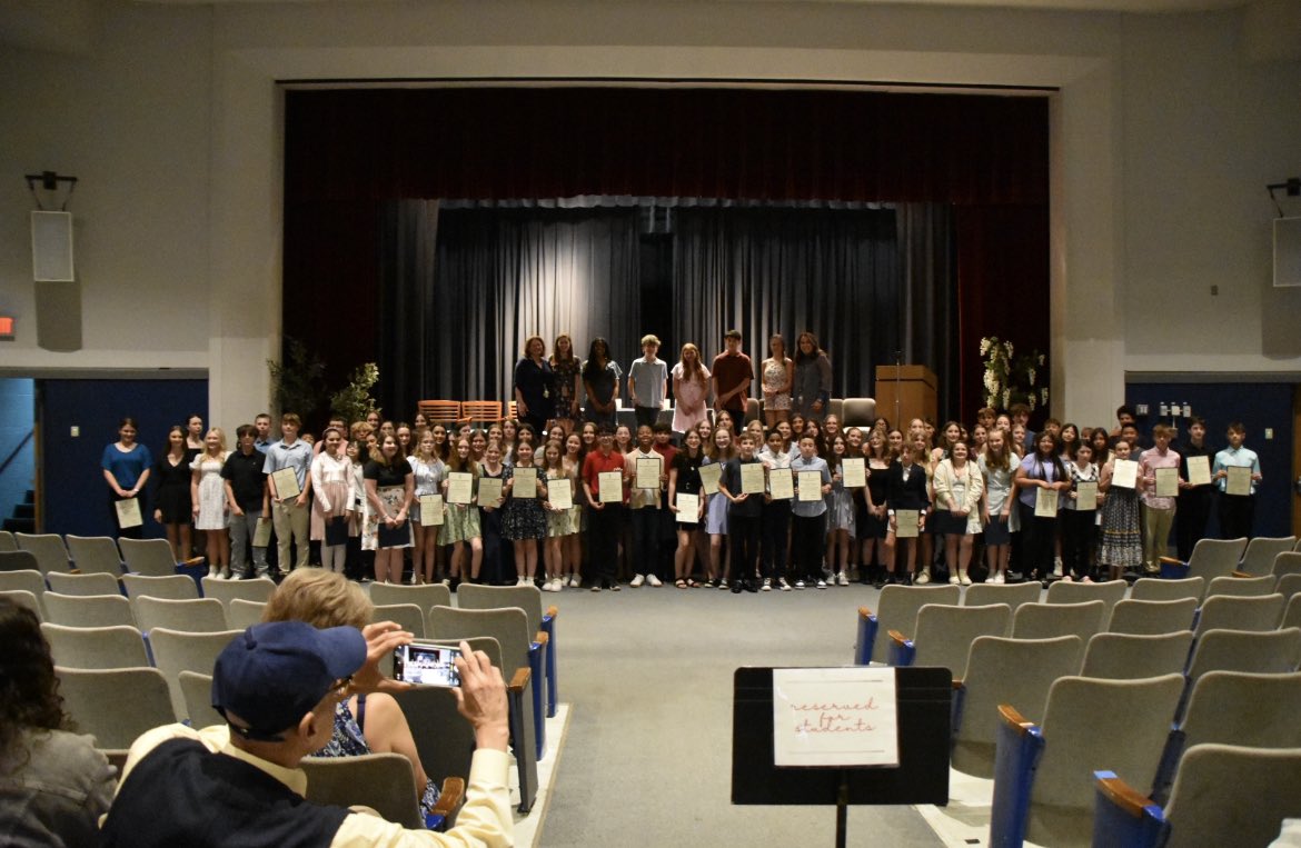 ✨Soaring high! Huge congrats to our incredible 7th grade Hawks who were inducted into the National Junior Honor Society last night! We're proud of your hard work, dedication, and outstanding character. Keep shining! #NJHS #ProudHawks #SoaringSuccess