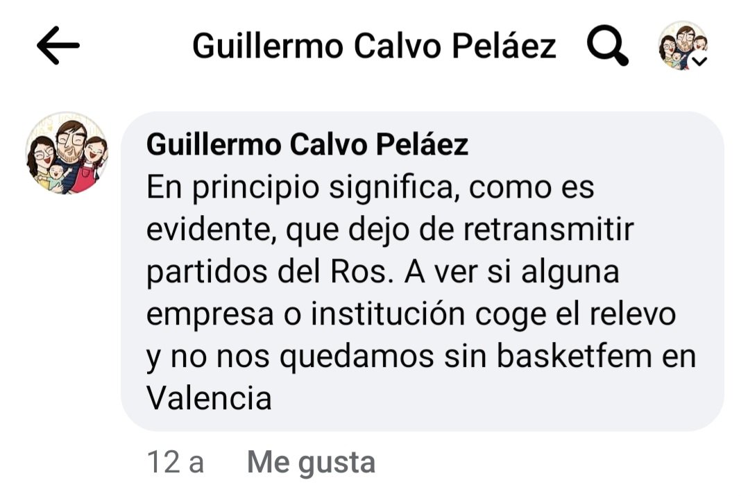 Hace 12 años salió el comunicado oficial de desaparición del Ros Casares

Aquel 31 de mayo de 2012 escribí esto. Más como esperanza que como noticia

No sabía aún que la institución que cogería el relevo iba a ser mi Club y que viviría el proceso desde dentro. Afortunado por ello