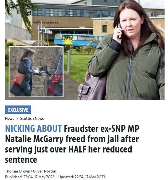 There is a precedent of imprisonment for SNP MP fraudulent embezzlement🤔