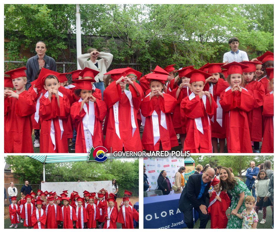 Today, I joined <a href="/SenatorBennet/">Michael Bennet</a> at Denver Kindercare to sign these exciting bills into law. First, I want to congratulate the preschoolers who are graduating today! As the first class of universal preschool here at Denver Kindercare, your graduation is such an exciting day for