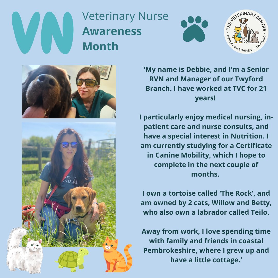 💚 VET NURSE AWARENESS MONTH

Finishing off the month is Debbie RVN.
pictured with one of her all time fav patients, Moose. 
Sadly Moose is no longer with us, but his lovely owners are happy for us to use his pic in tribute to the gentle giant 💚
#henleyonthames #twyfordberkshire