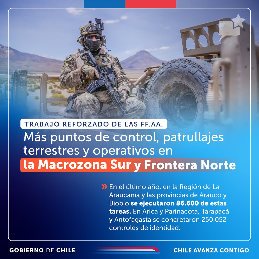 ¡Seguimos trabajando en apoyo y resguardo de la ciudadanía! 🇨🇱 En la #CuentaPública2024 del @mindefchile, la ministra @Mayafernandeza destacó el despliegue militar destinado a mejorar las condiciones de seguridad y la calidad de vida de los habitantes de estos territorios ✅