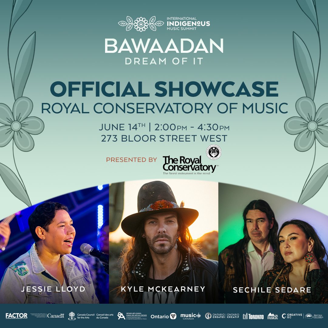 Join us JUNE 14th for the official showcase ft the talented Jessie Lloyd, <a href="/imkylemckearney/">Kyle McKearney</a>  &amp; Sechile Sedare (@JayGilday &amp; <a href="/leelagilday/">Leela Gilday</a> ) Presented by The Royal Conservatory✨Doors open at 1:30pm and show begins at 2 *limited tickets available at the door* 🔗 in bio to register!