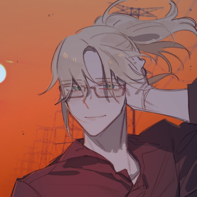 「blonde hair glasses」 illustration images(Latest)