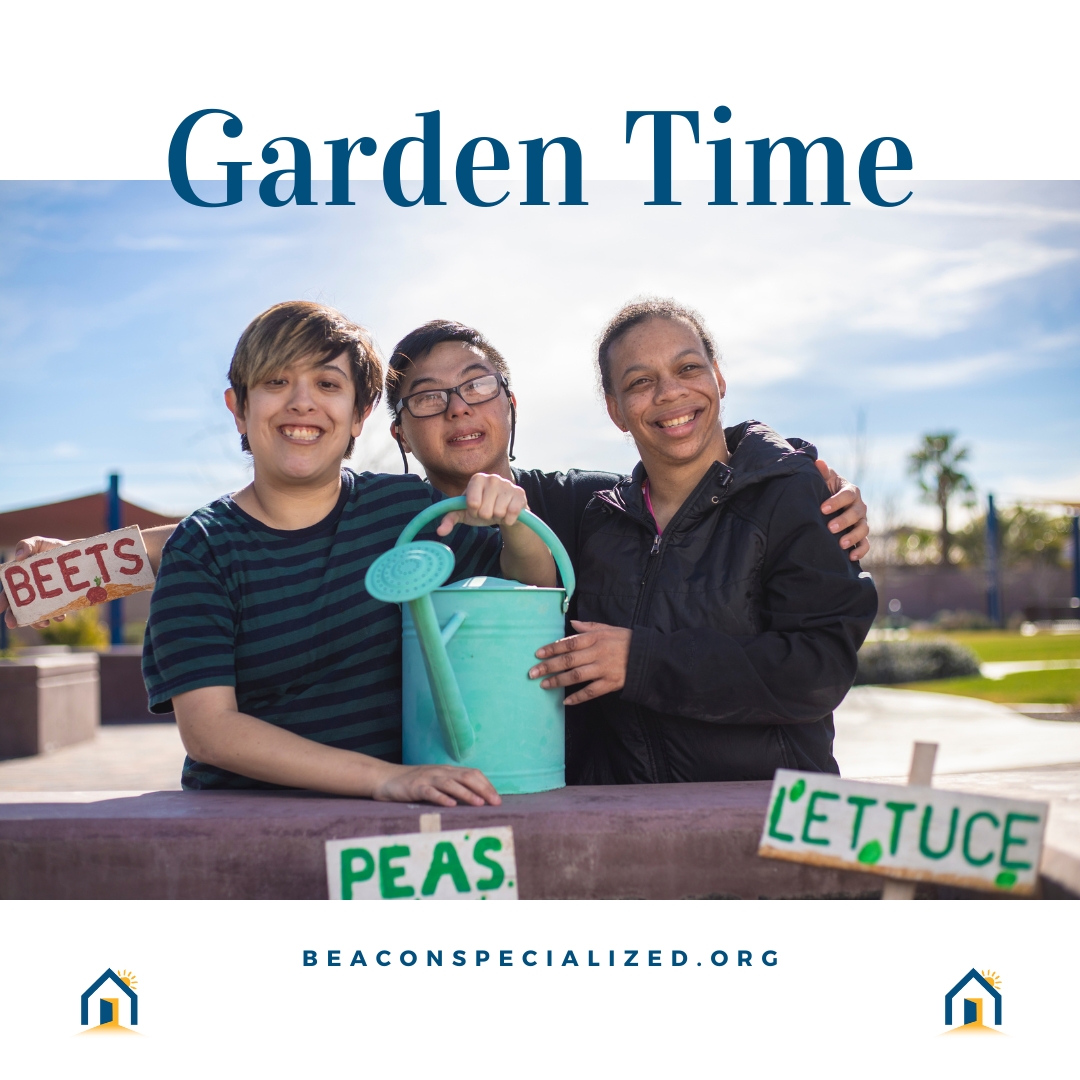 Beacon staff like to ensure our people-supported are healthy and on the go. Many homes are planting gardens and placing outdoor decorations to beautify their homes. 🏡🌼 Next is local fishing. 🐟 Learn more about our positive summertime fun: bit.ly/3Kpqojz