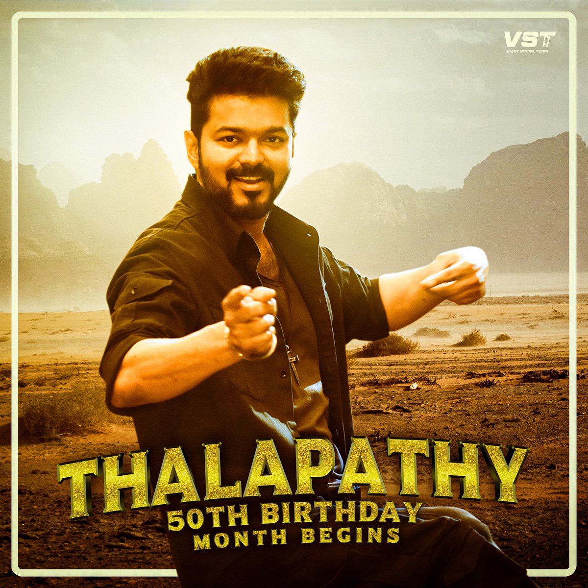 #Thalapathy50 Birthday Month Begins 🎉❤️‍🔥 Love you @actorvijay anna 🥹❤️..Once again, Advance Happy Birthday 🥰