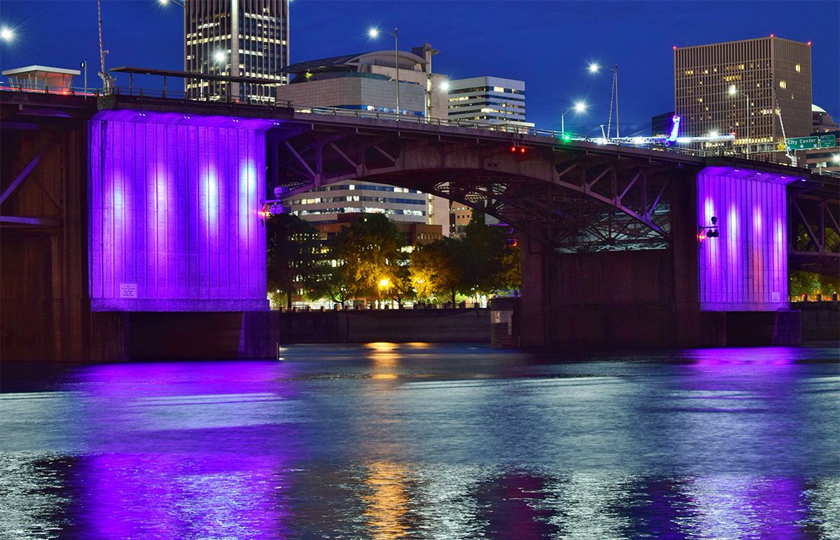 June is #NationalCancerSurvivorMonth. From 5/31-6/6 we'll be shining a purple light on the Morrison Bridge in honor of all people affected by cancer. Take a drive over the bridge &amp; consider sharing this meaningful annual event with family and friends. lightthebridges.org/events/