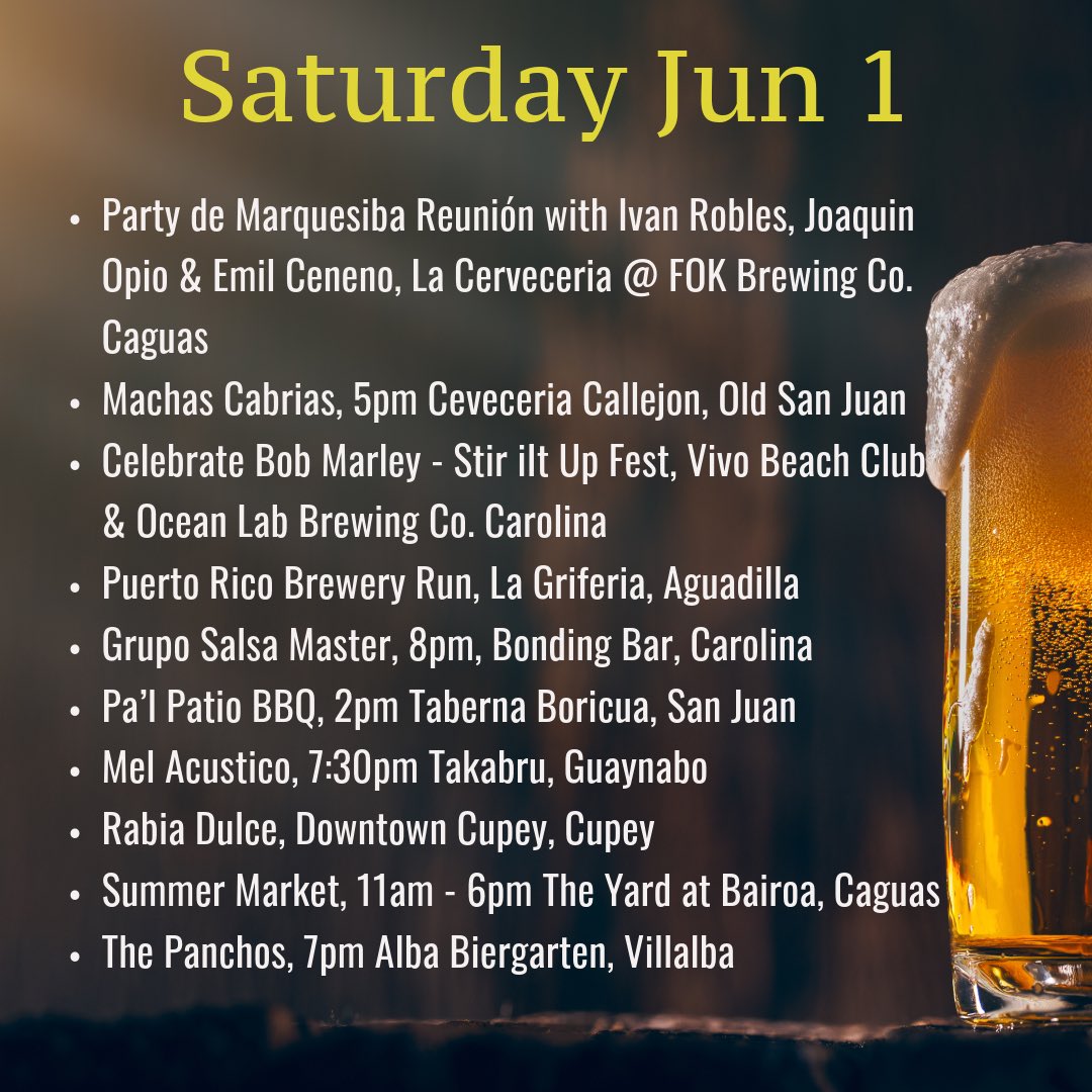 PRBeerGuide's tweet photo. This weekend - have a beer and enjoy these https://t.co/bwf8AMxZjF