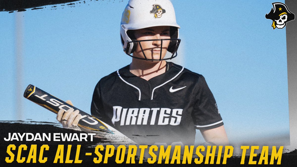 SUPiratesSB's tweet photo. 🥎 Pirate Softball freshman Jaydan Ewart named to the SCAC All-Sportsmanship Team! #GoPirates 🏴‍☠️ https://t.co/AsO5T8N7In