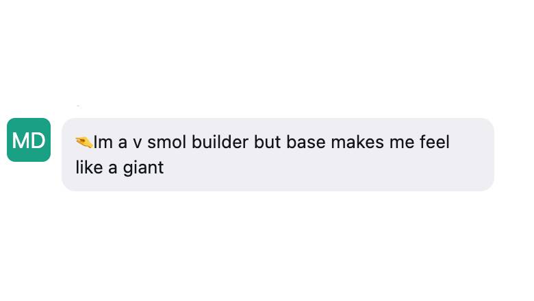 From the Onchain Summer Buildathon livestream chat We're building the onchain future, together 💙