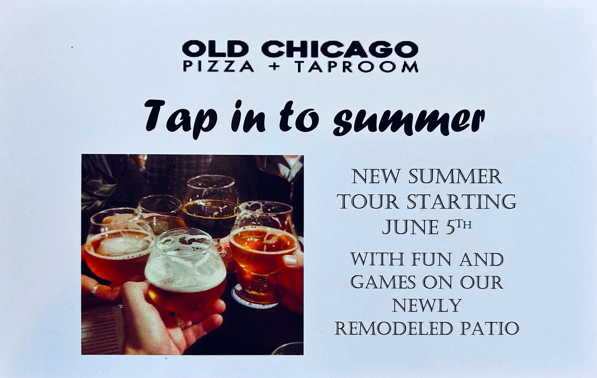 OCHARMONY's tweet photo. Join us Wednesday, June 5th for Giant Jenga, Foam Axe Throwing, Oversized Connect Four, &amp; SO MUCH MORE 🥳🍻🎉 Celebrating the kick off of our new Summer Mini-Tour on our newly remodeled patio, beginning at 11AM and available all day long! We can't wait to enjoy some amazing... https://t.co/JZKxi47emY