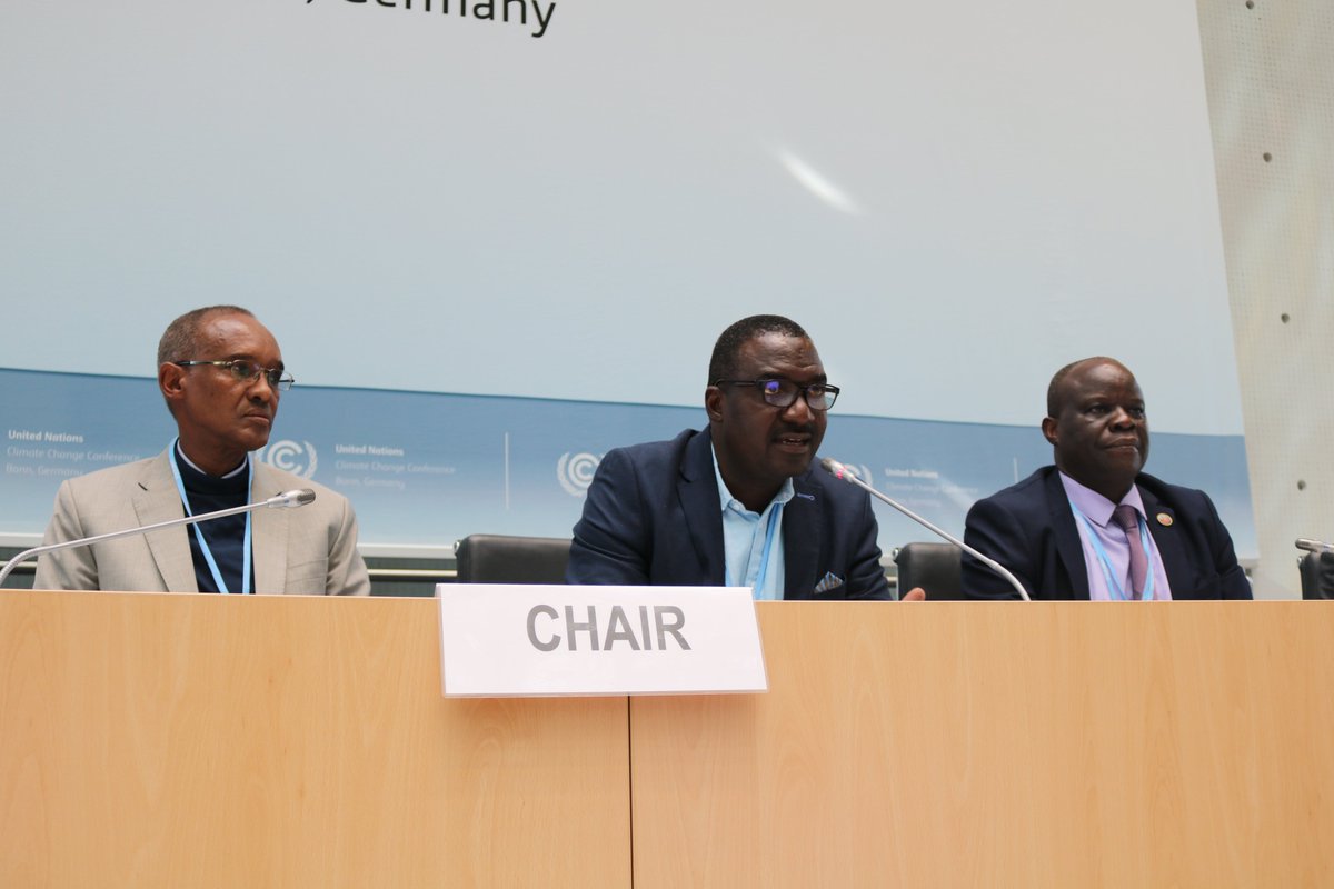 ZAMBIA HANDS OVER CHAIRMANSHIP OF THE AFRICAN GROUP OF NEGOTIATORS ON CLIMATE CHANGE

Zambia has handed over the <a href="/AGNChairUNFCCC/">AGN Chair</a>  to Kenya and Tanzania.

Kenya’s Ali Mohammed <a href="/ClimateEnvoyKe/">Ali Mohamed</a> and Tanzania’s Richard Muyungi <a href="/RichardMuyungi/">Dr Rchard Muyungi, Presidential Climate Envoy</a> will co-chair the AGN up to December,
