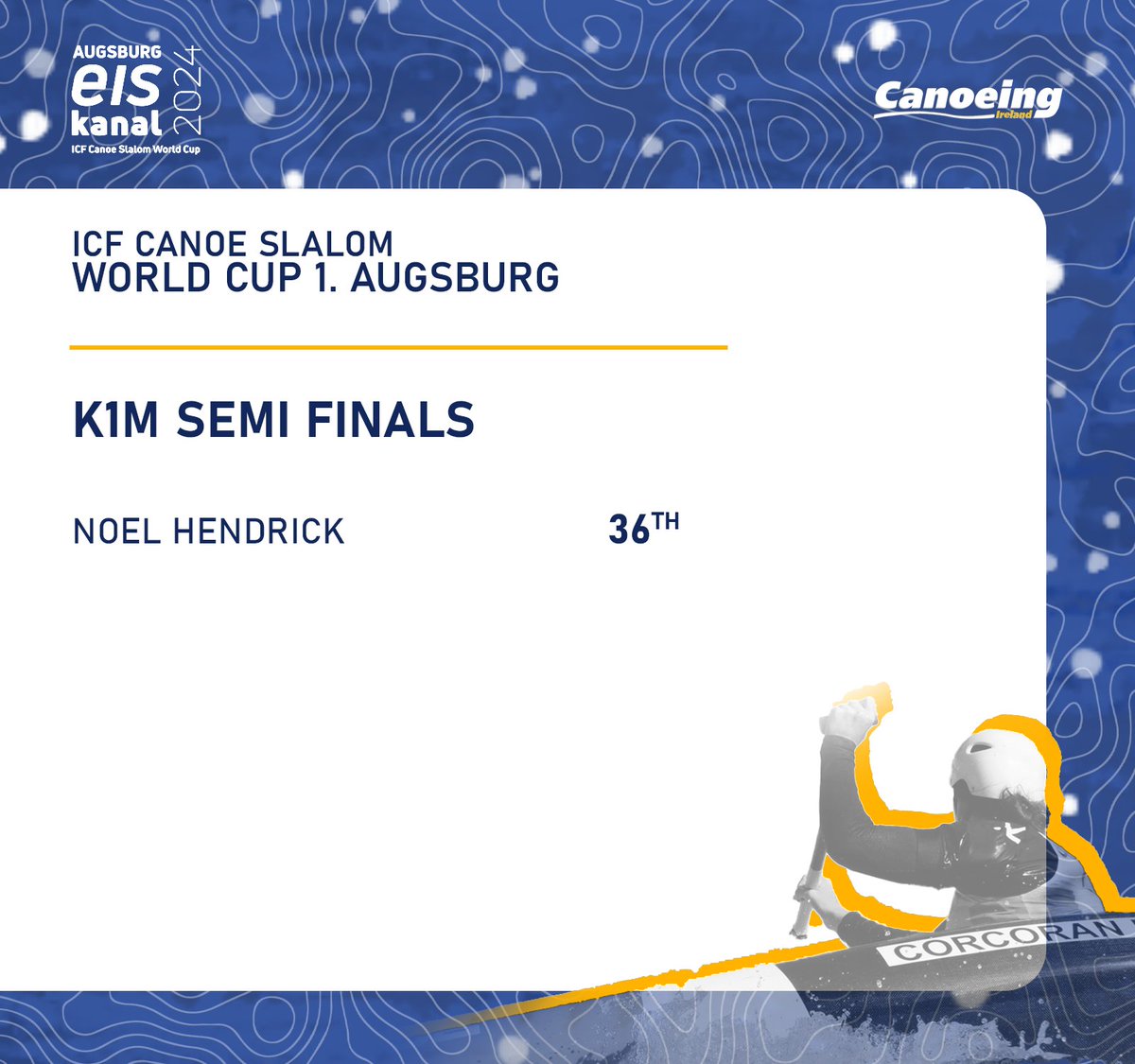 The Canoeing heats began today, and brought with it some edge of the seat performances. A strong achievement with Liam Jegou qualifying in 9th place in the C1M first run. 

The K1M semi finals had Noel Hendrick coming in 36th place.

Check out the results via the link below;