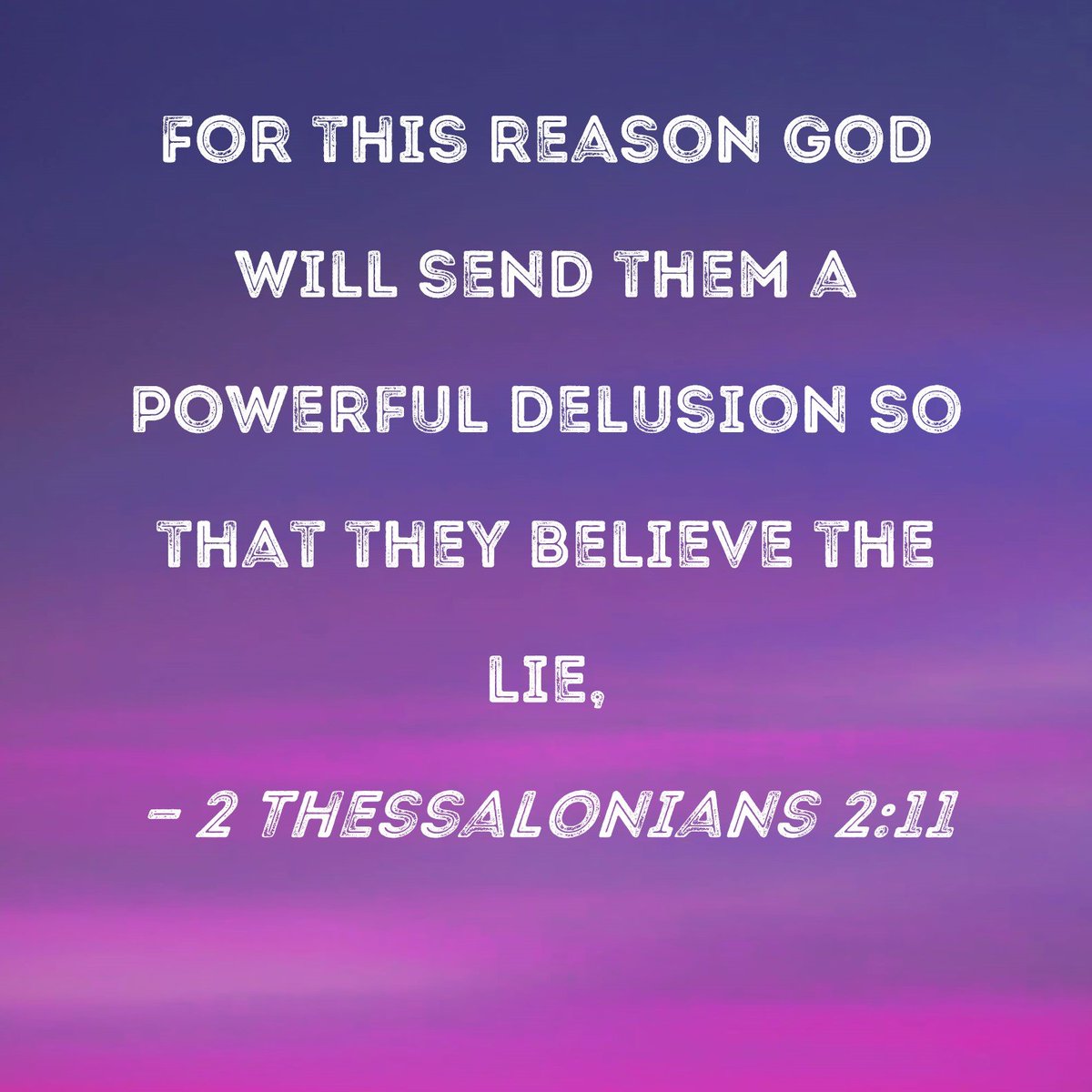 @OLDUKIEDUDE @HopiNg66966500 I've come to the conclusion that most of the ardent pro-vaxxers have fallen under a delusion to embrace it sent by God as their punishment as most of them are atheists who hate everything about the God of the Bible and His Word.

It reminds me of the plague of serpents in the