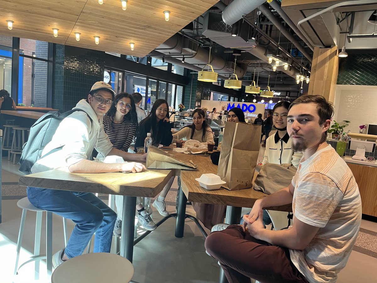 Good way to end the week - Friday lunch at The Well Market with students. Re-defining online summer courses