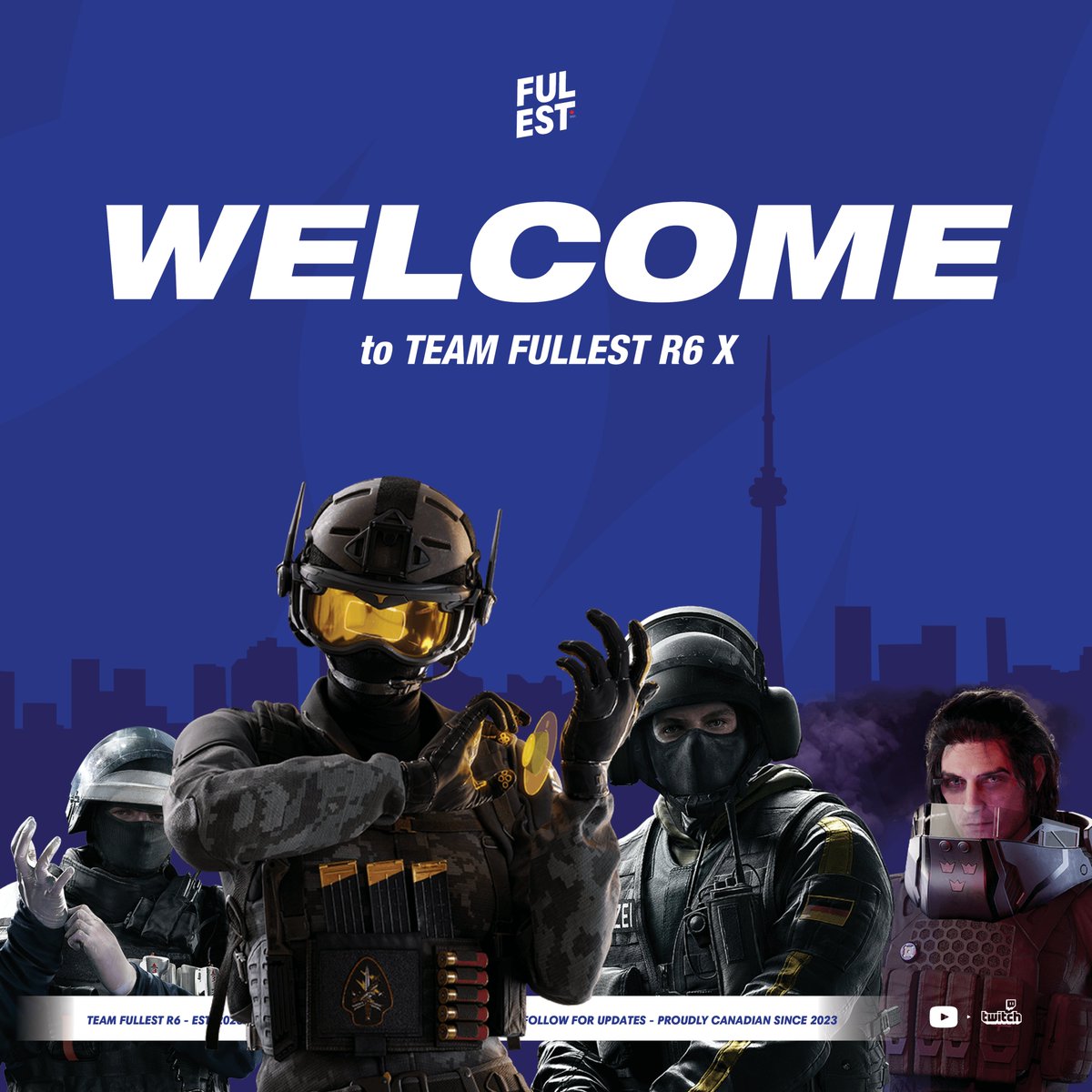 Welcome to the Official Team Fullest R6 X account! #R6 #RainbowSixSiege #CompR6 #Siege #Media #TeamFullest #Welcome #Ubisoft #Esports #Toronto