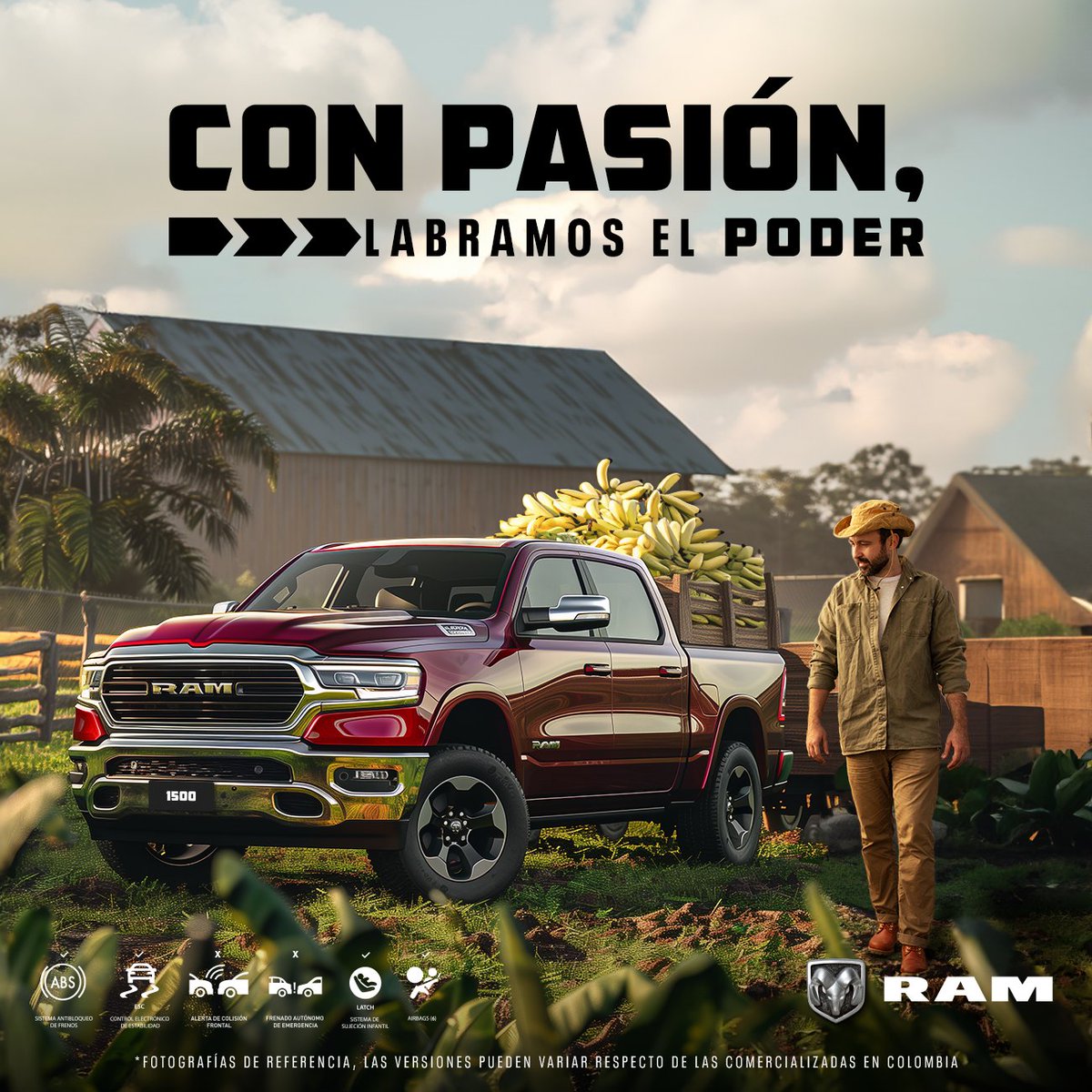 En el día del campesino, es momento de que explotemos el poder que llevas dentro. 🌾💪✨ #DíaDelCampesino #RAM #RamColombia #Poder #Camionetas