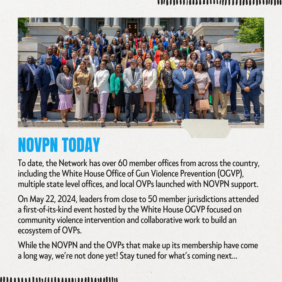 NOVPNetwork's tweet photo. We are excited to share this history of OVPs and the National OVP Network! As we strive to grow the Network and continue building a national ecosystem of OVPs, we must ground ourselves in our history, celebrate how far we've come, and anticipate where we are going. #NOVPN #OVPs https://t.co/mRPXnUzgef