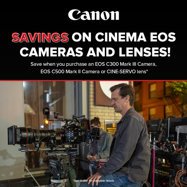 HotRodCameras's tweet photo. Now is an incredible time to buy a Canon EOS cinema camera for your next project.  Save up to $1000 on Canon Inc. Cinema Line of Cameras like the EOS C300 MIII, EOS C500 MII or Cine-Servo Lens line. https://t.co/9gZ3FvGiVN