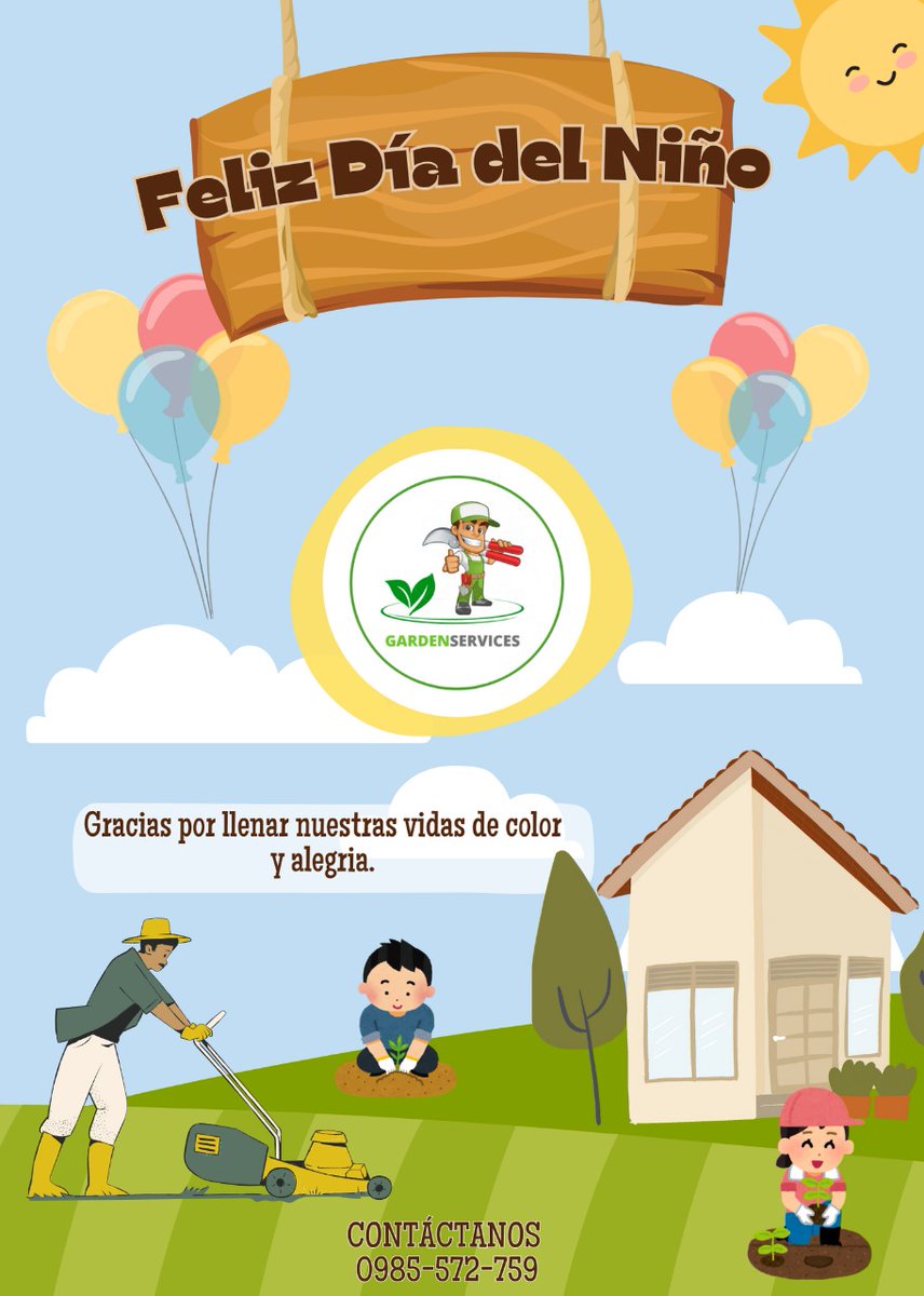 gardenservicese's tweet photo. Feliz día del niño.
Gracias por tanta alegría y diversión.
@gardenservicese 
#diadelninogardenservices
#serviciodejardineriagardenservicesecu
Contáctanos 
0985572759 https://t.co/08sghP17kA