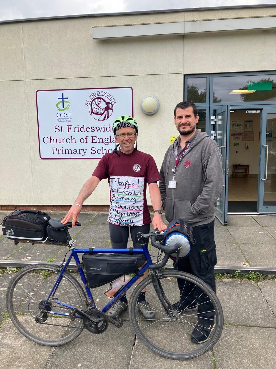 We feel so blessed that Andrew is a part of our team! He’s spent half-term cycling from St Frideswide to Land’s End and back to raise money for school. 
Thank you from the whole St FP Family. <a href="/ODSTschools/">Oxford Diocesan Schools Trust</a>