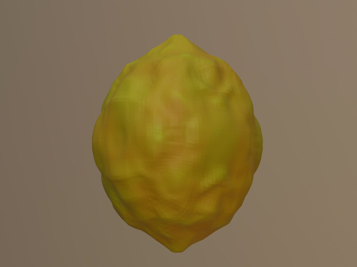 Ginkoin's tweet photo. I have been busy. I finally had a chance to do more 3D art. Here is a citrus. 😊 https://t.co/kIyyFugBda