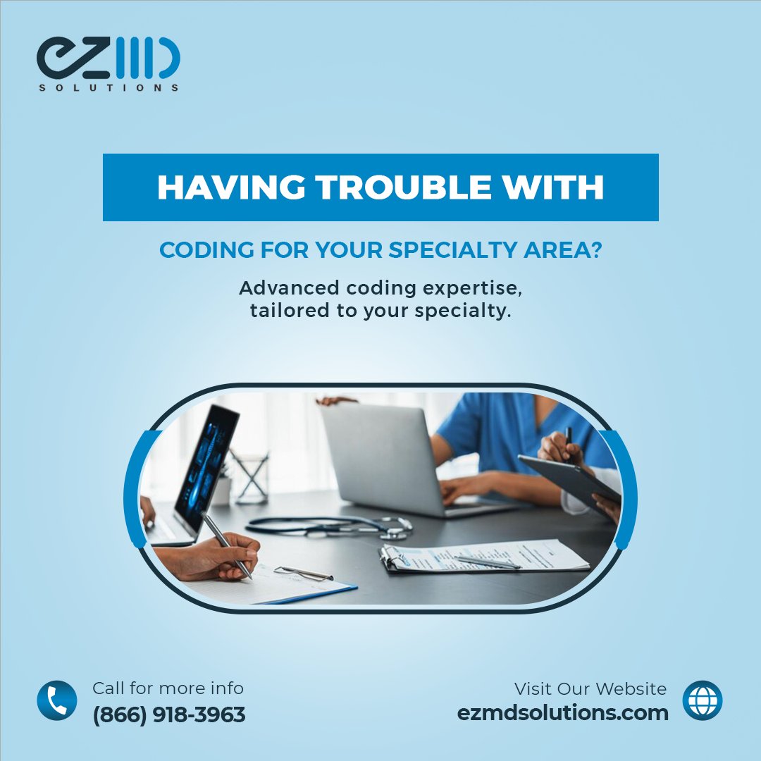 EZMDSolutions's tweet image. EZ MD Solutions' certified coders specialize in complex areas like orthopedics & cardiology for maximum reimbursement.
Sign up today!
๐ (866) 918-3963
๐ ezmdsolutions.com
#MedicalCoding #MedicalCodingSpecialist #MedicalCodingServices #MedicalBilling #Healthcare #Texas