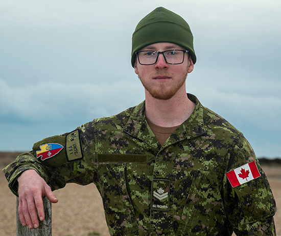 MCpl Mayer is an infantry soldier from The 48th Highlanders of Canada. He assisted as a liaison between the Canadian and Lithuanian training elements and was responsible for the training of a section of the Armed Forces of Ukraine (AFU). canada.ca/en/department-…