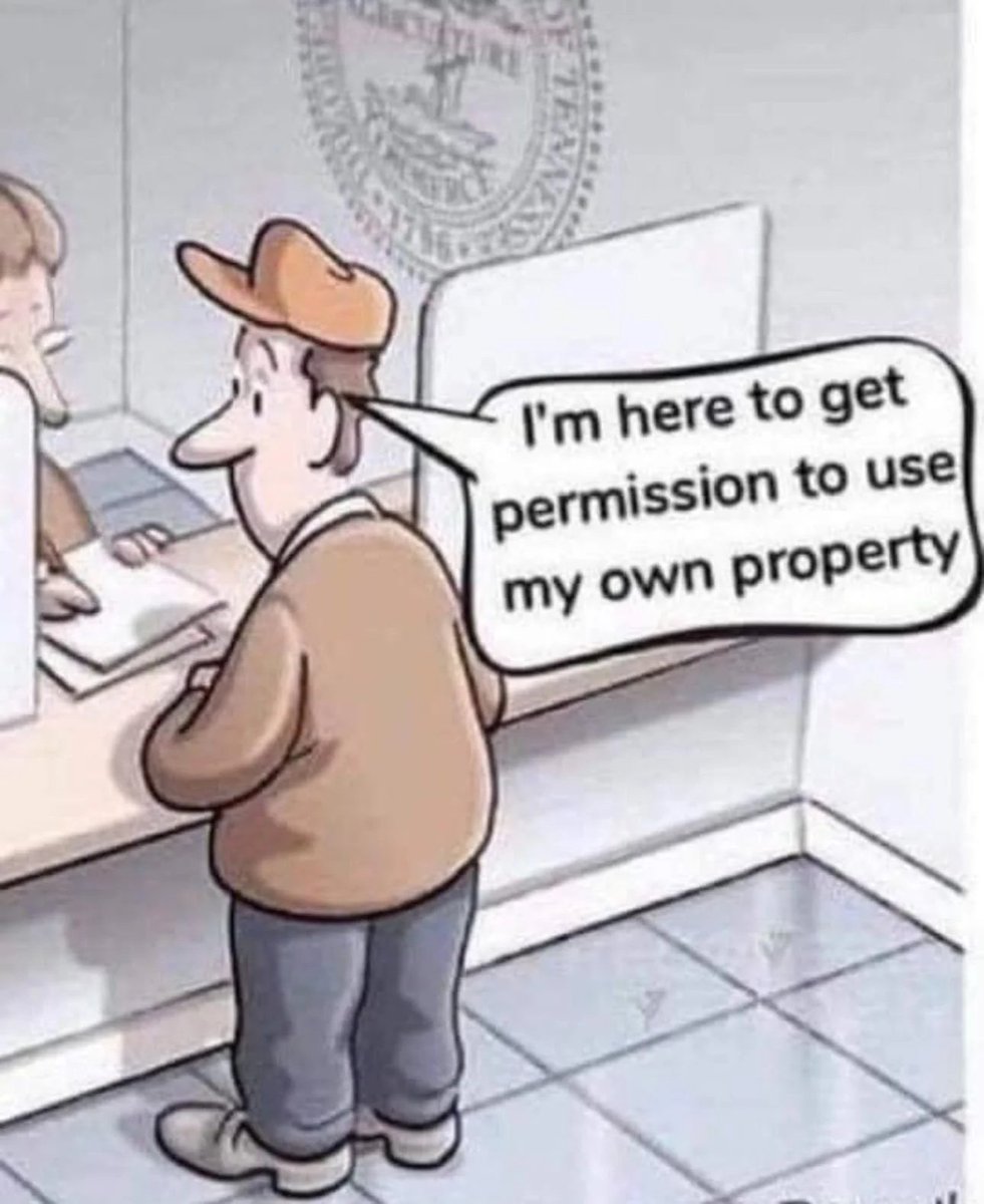 LPNational's tweet photo. You shouldn't need permission to use your own property. https://t.co/EG7Vl055hg