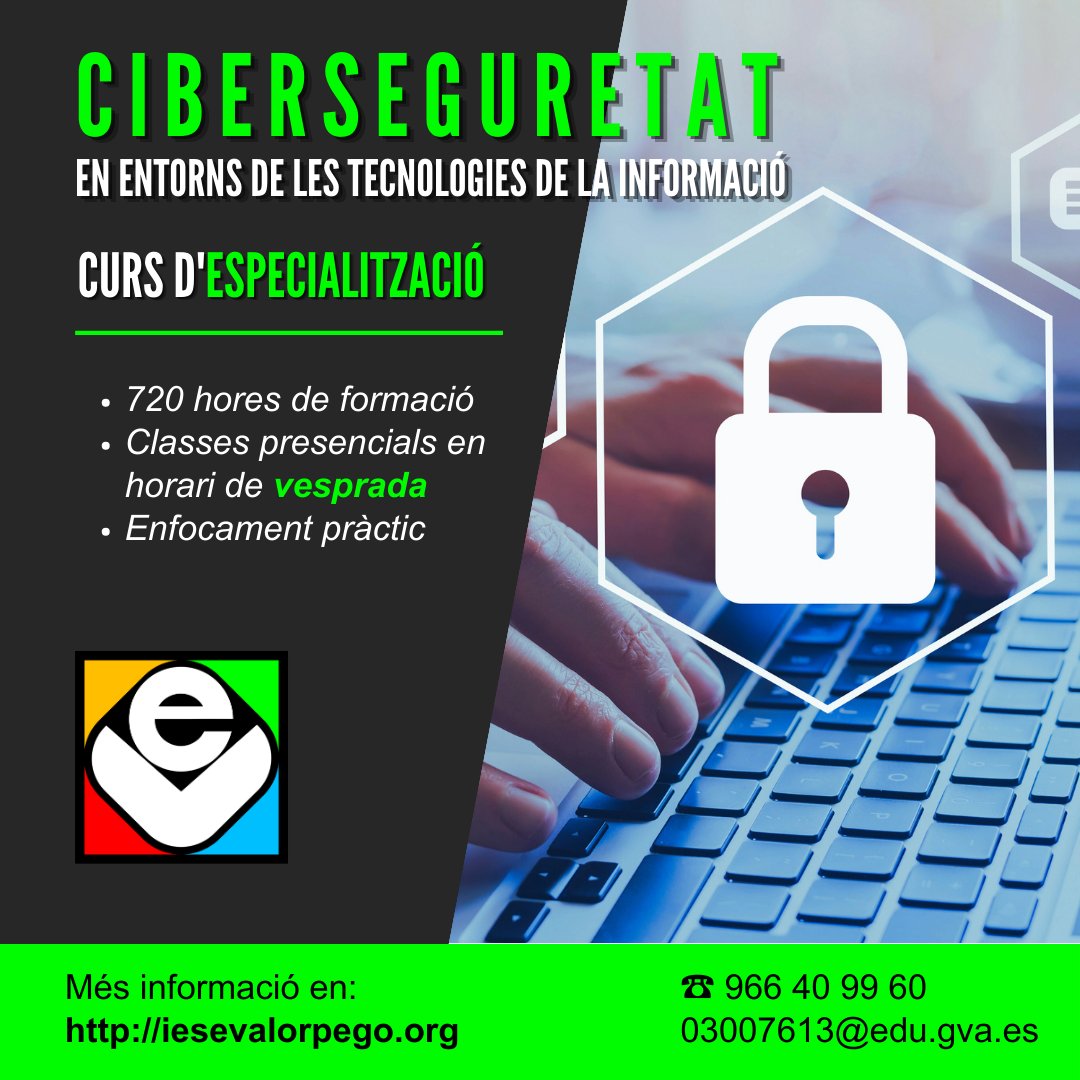 El 3 de juny acaba el període d'admissió a cicles de formació professional. No et quedes sense plaça. Inscriu-te en adminova.gva.es #fp