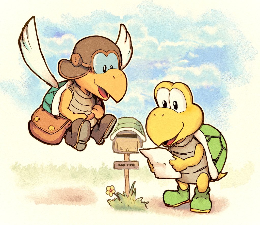 Katamichi2000's tweet photo. #マリオストーリー #PaperMario #パレッタ #Parakarry
#ノコノコ #koopa
落書き~📮📬🐢 https://t.co/2OKsKbHL0P