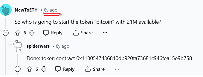 Everything starts with an idea.

Wherever you are "NewToETH," we salute you.

Next year we'll be able to celebrate 10 years of $btc on $eth.

You just may want to hold some in your wallet...