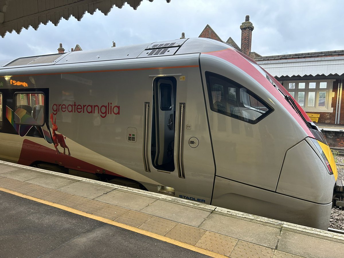 Finally working the @greateranglia Pride train 🏳️‍🌈 #trainlife