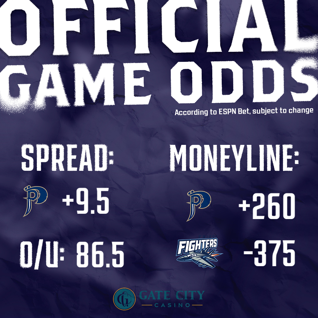 Odds for tonight's matchup Presented by @gatecitycasino