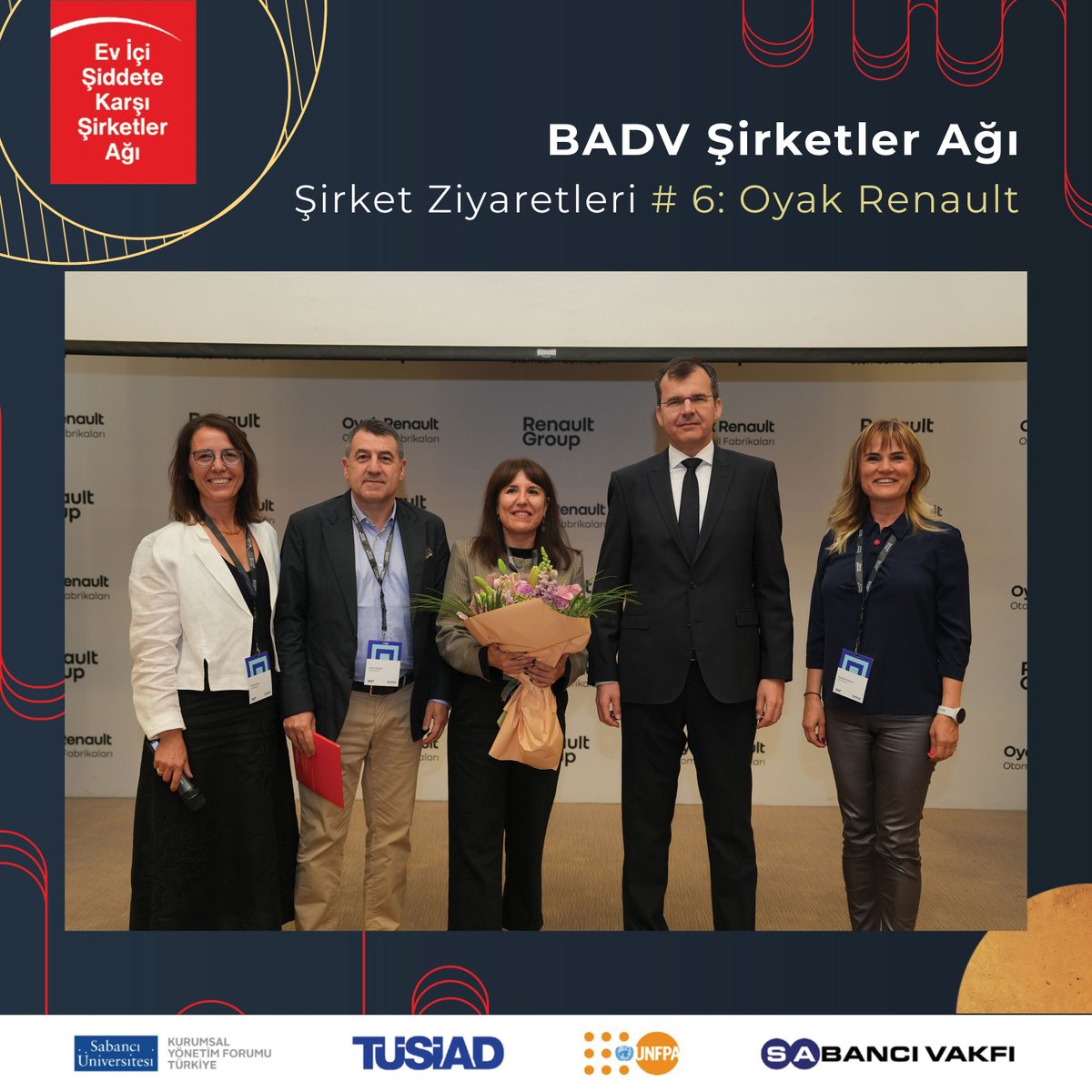 badvturkey's tweet photo. Oyak Renault İletişim Direktörlüğü tarafından koordine edilen etkinlik, şirketin kadına yönelik şiddetle mücadele alanında yürüttüğü çalışmaların aktarımı ile sonlandı. https://t.co/ZlIEX0aR1A