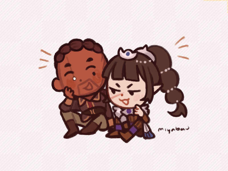 miyabau's tweet photo. [art/bg3] wyll and friends! #baldursgate3 https://t.co/hTWYupOEy2