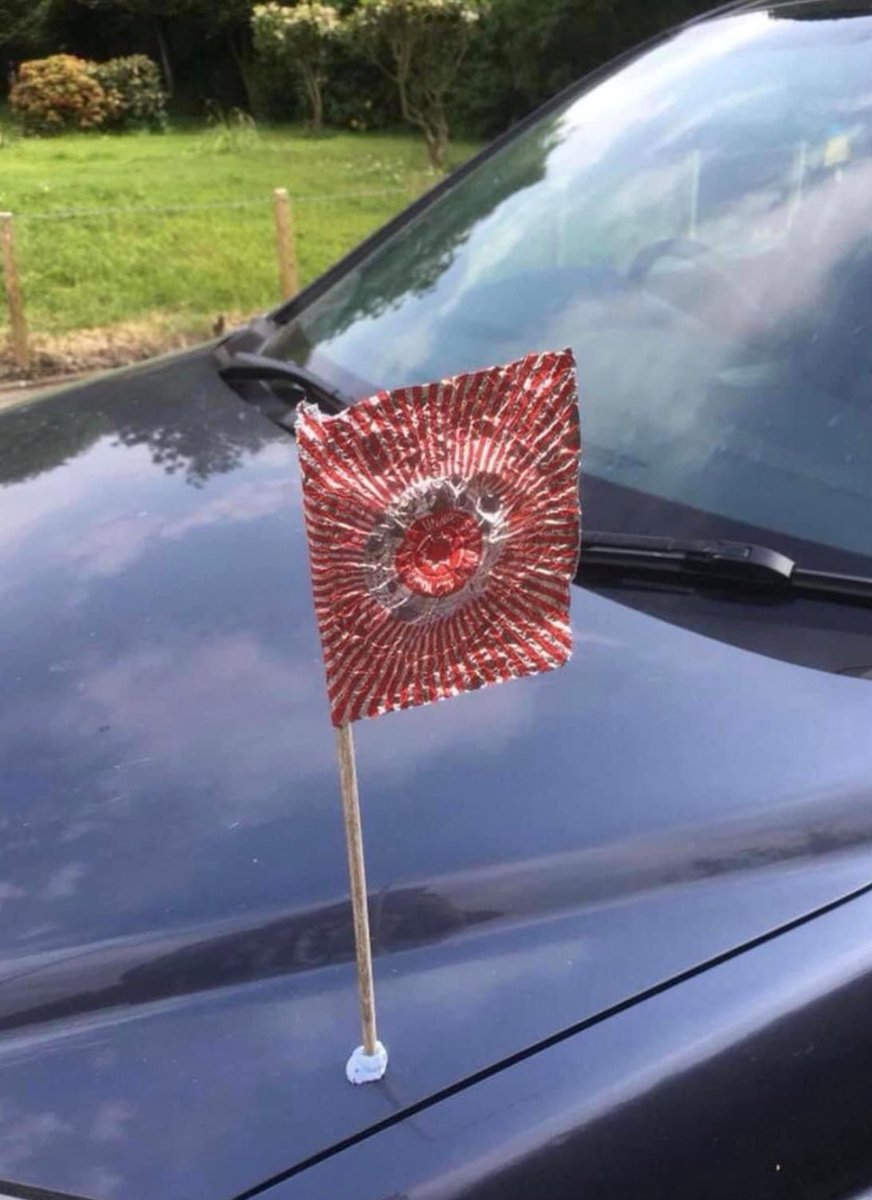 Sometimes I’ll stick a couple of Tunnock’s Tea Cake wrappers on the bonnet of my car to trick people into thinking I’m the Emperor of Japan on a state visit.