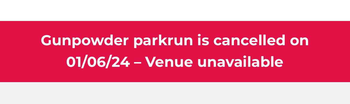 Reminder that there is no Gunpowder tomorrow