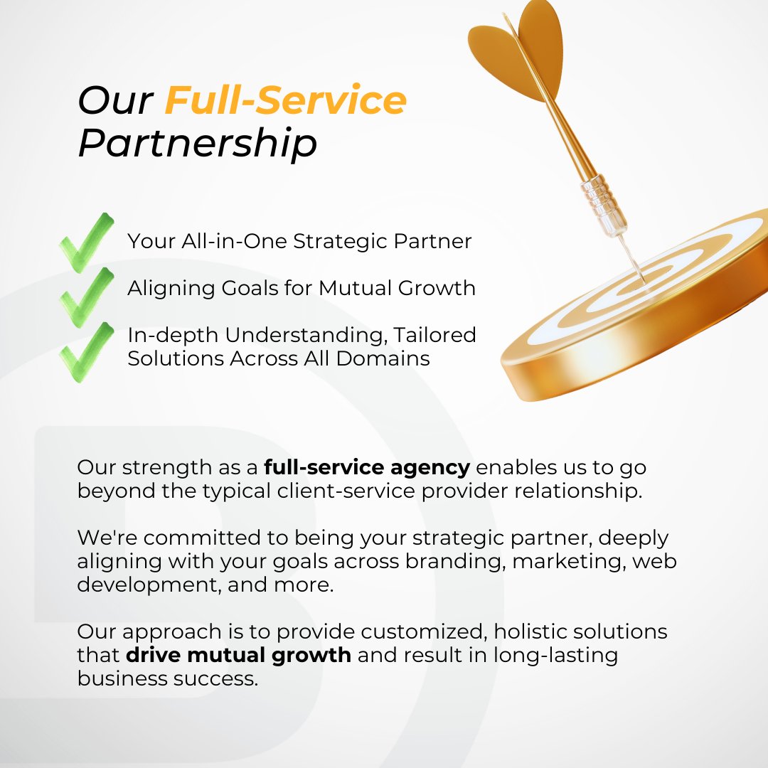 MichaelSDoyle's tweet image. "🎯 One partner for all your needs! We offer full-service solutions, from branding to web development, aligning with your goals for mutual growth. #StrategicPartnership #ComprehensiveSolutions"