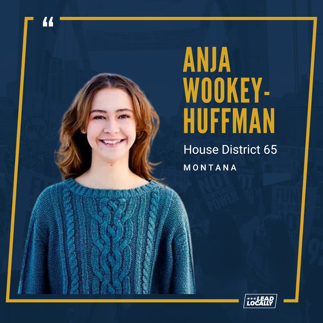 MT: <a href="/AnjaForMontana/">Anja for Montana</a> is an activist who has organized for climate justice in her community &amp; worked to elect Democrats in MT over several electoral cycles. She’s backed by Sunrise MT in her primary &amp; would be a youth leader for climate action in the state legislature if elected.