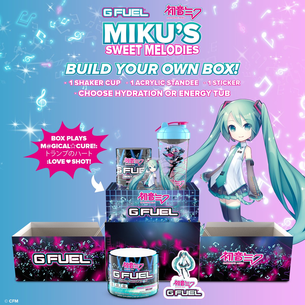 GFuelEnergy's tweet photo. 💕 𝗥𝗧 + 𝗙𝗢𝗟𝗟𝗢𝗪 to win a BRAND-NEW Watermelon + Strawberry #HatsuneMiku x #GFUEL "𝗠𝗜𝗞𝗨'𝗦 𝗦𝗪𝗘𝗘𝗧 𝗠𝗘𝗟𝗢𝗗𝗜𝗘𝗦" Collector's Box! 👀

 💫 2 winners picked next week to celebrate the Pre-Order launch! @MikuExpo ⚡️ 

 🛍️ 𝗚𝗘𝗧 𝗬𝗢𝗨𝗥𝗦: https://t.co/hOKJ0fri3C https://t.co/IRRlTPcIio